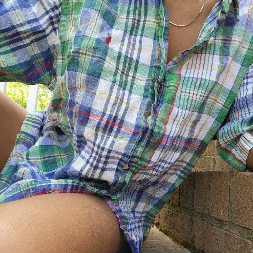 RALPH LAUREN 100% Linen Shirt. Size Large.